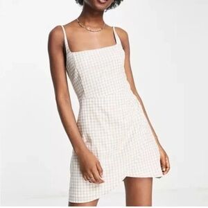 NWT Abercrombie and Fitch Scoop Neck Gingham Mini Dress